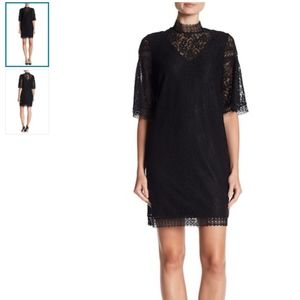 Laundry By Shelli Segal Short Sleeve Lace Dress